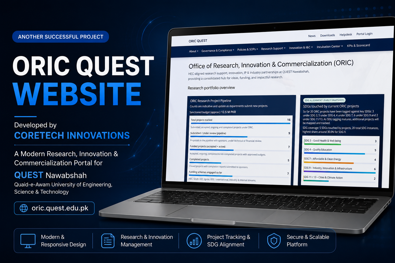 ORIC QUEST Website Development